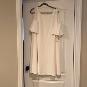 Eliza J brand cold shoulder ivory dress. Hits right above the knee. Size 22W.